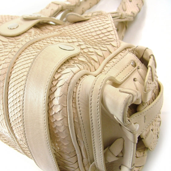 Python Silverado Shoulder Bag Hobo Ivory