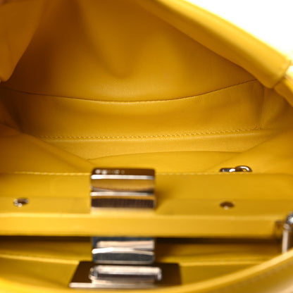 Fendi Nappa Mini Peekaboo Iconic Satchel Limone 5 of 12