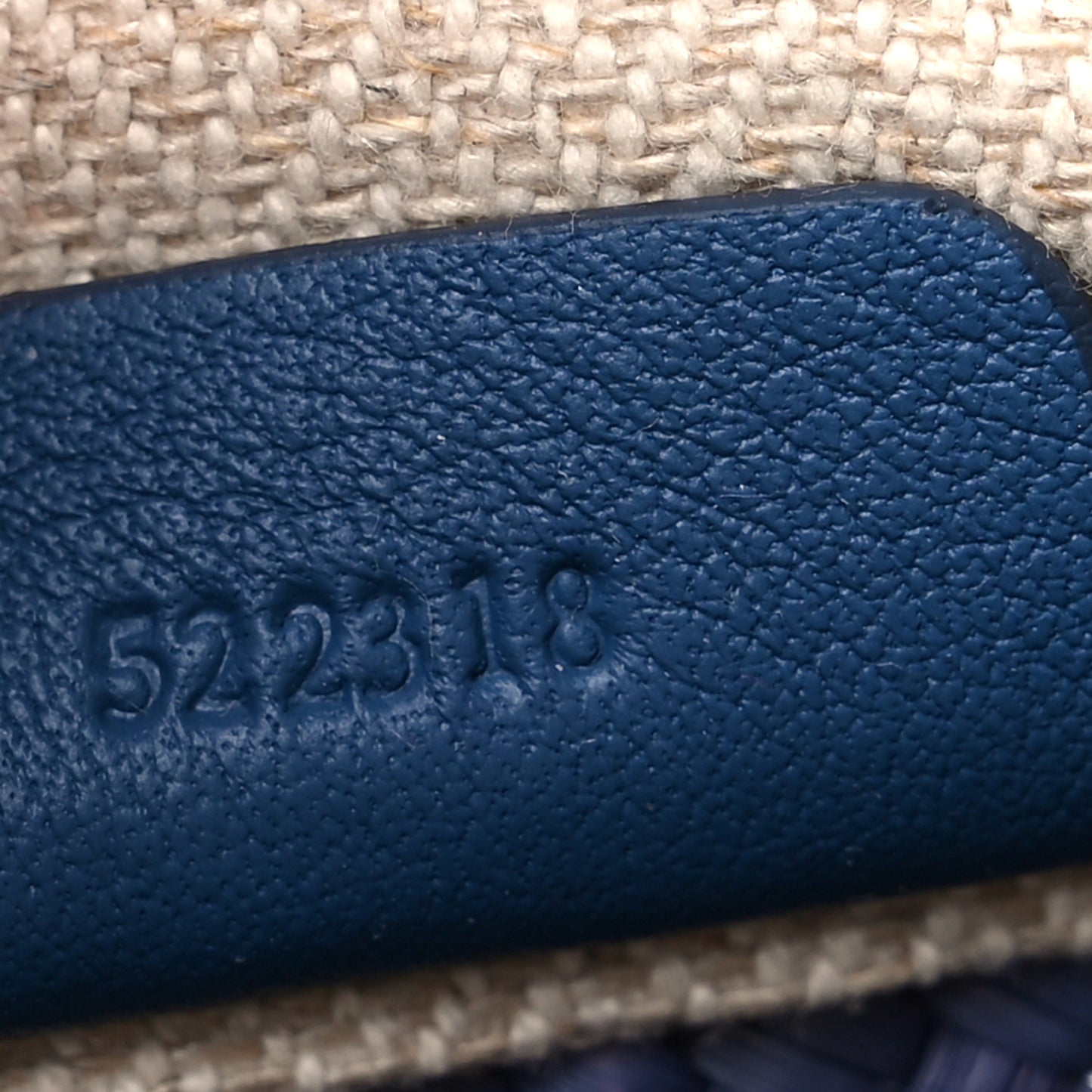 Calfskin Raffia Paulas Ibiza Square Bucket Bag Blue