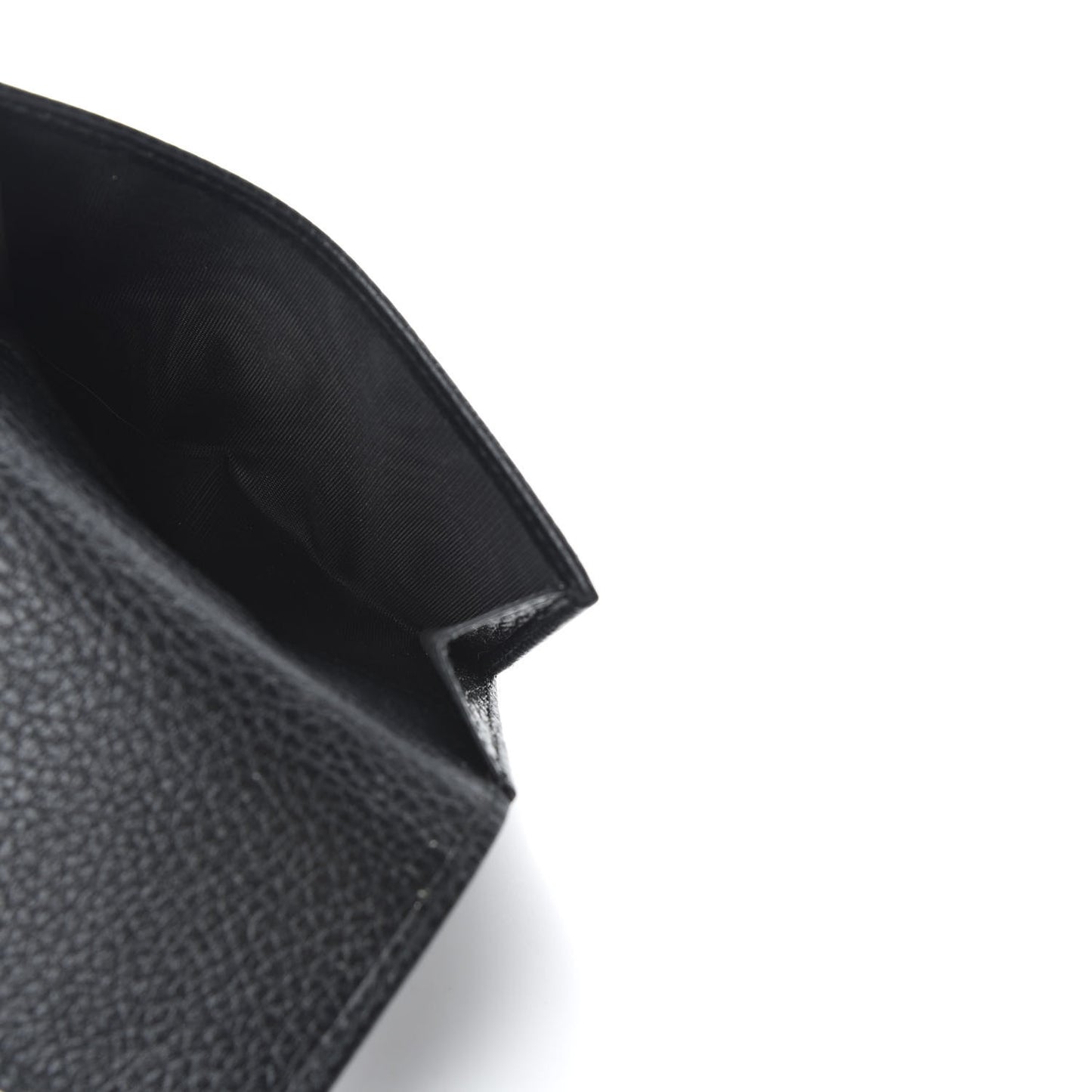 Dollar Calfskin Double G French Flap Wallet Black