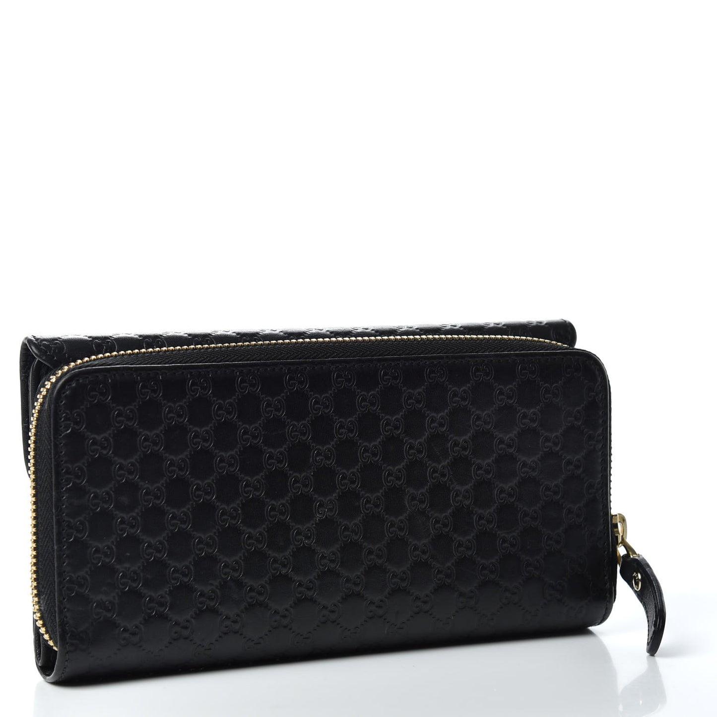 Soft Microguccissima Continental Zip Wallet Black