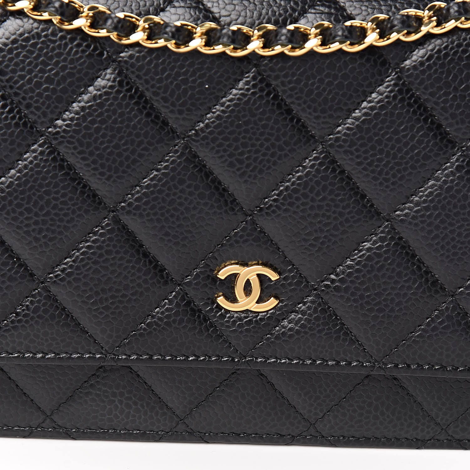 Chanel Caviar Quilted Wallet On Chain WOC Black 11 of 12