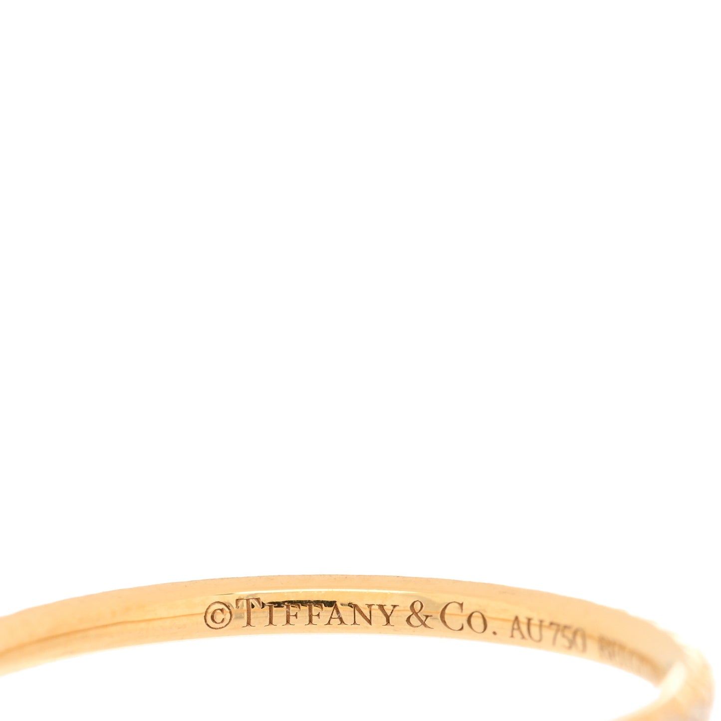 18K Yellow Gold Diamond Metro Band Ring 50 5.5