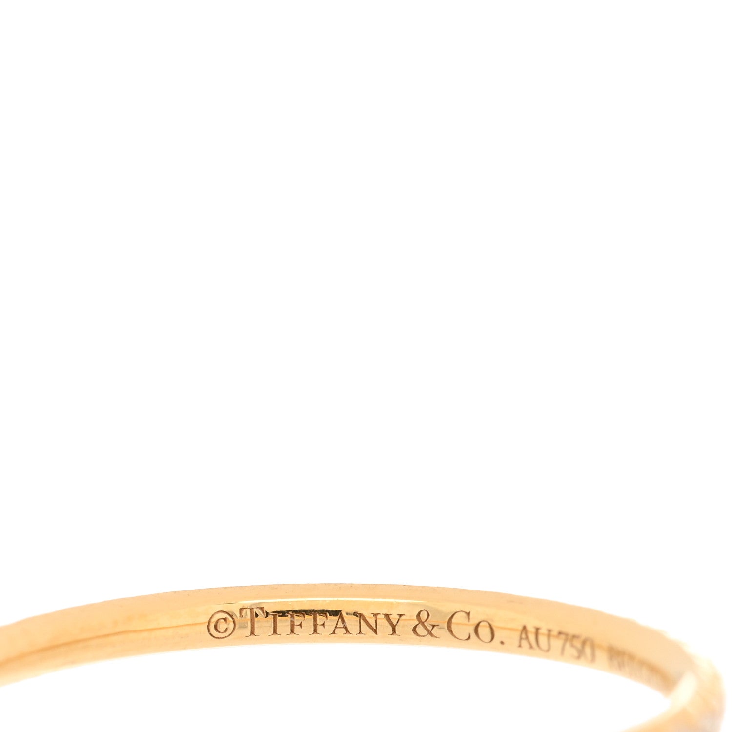 Tiffany 18K Yellow Gold Diamond Metro Band Ring 50 5.5 4 of 4