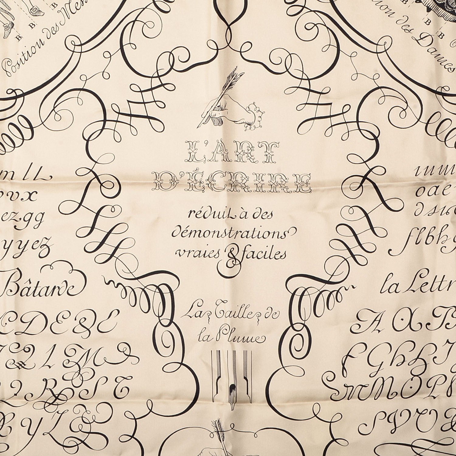 Hermes Silk L'Art D'Ecrire Scarf 90 1 of 5