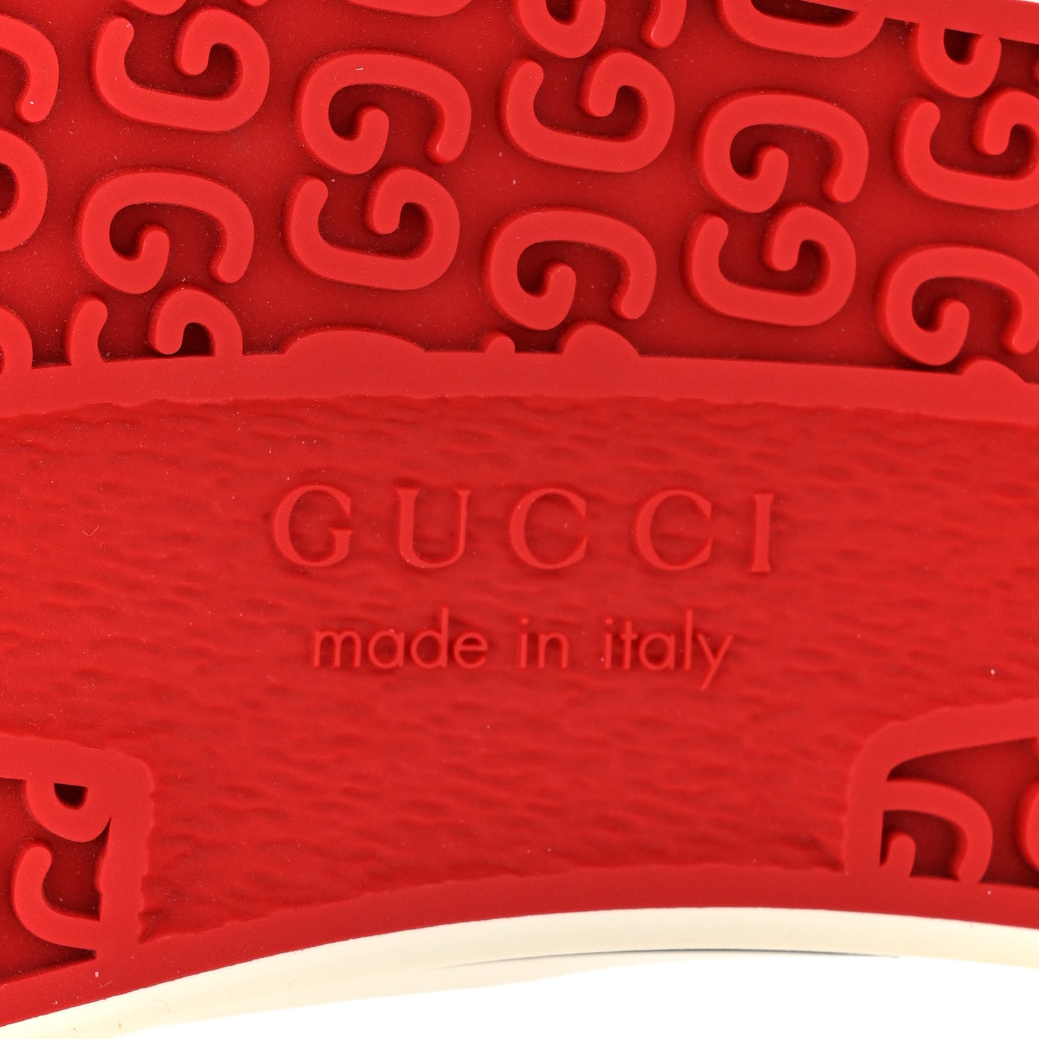 Gucci GG Monogram Womens 1977 Tennis Slip On 30mm Sneakers 38.5 Beige Ebony Mystic White 7 of 9