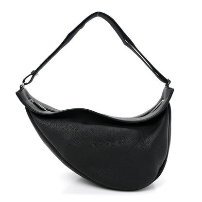 The Row Grained Calfskin Large Slouchy Banana Bag Black 1 of 10