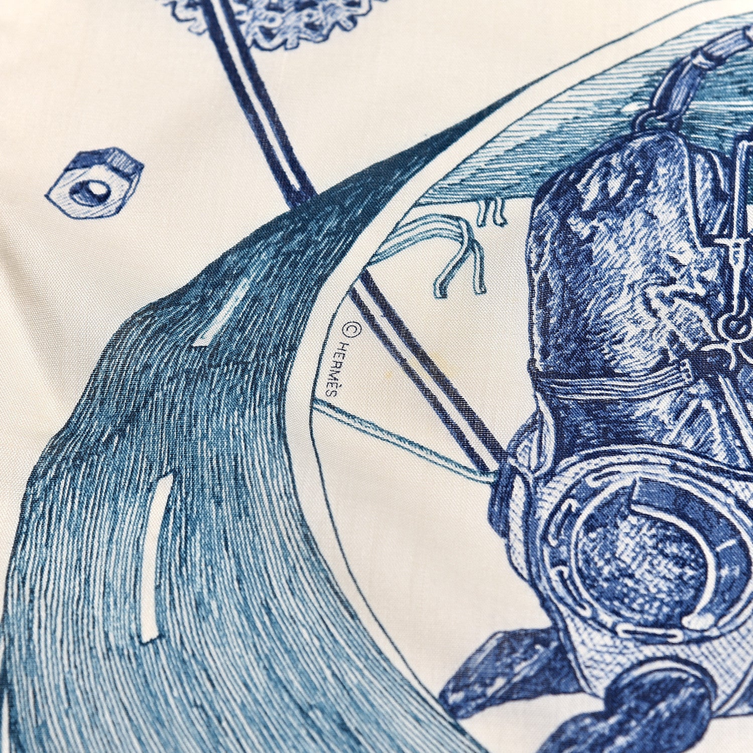 Hermes Wool Silk Route 24 Scarf 140 5 of 9