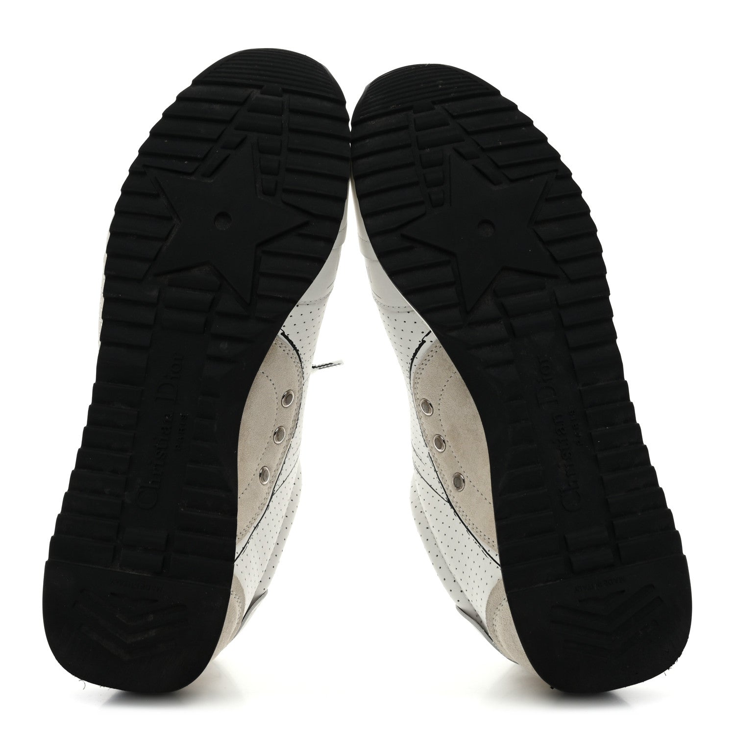 Christian Dior Calfskin Nylon Womens D-Sketch Sneakers 40 White 6 of 9