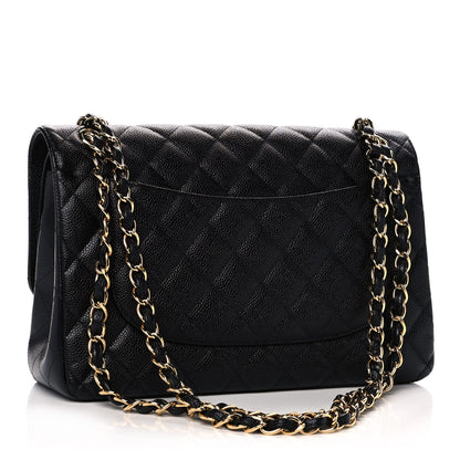 Chanel Caviar Quilted Jumbo Double Flap Black 3 of 11