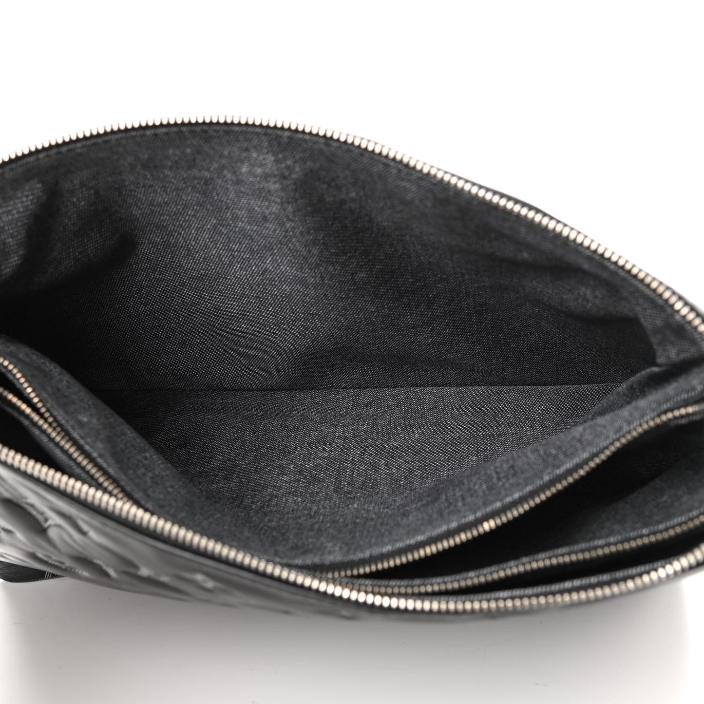 Lambskin Embossed Monogram Coussin MM Black Gray