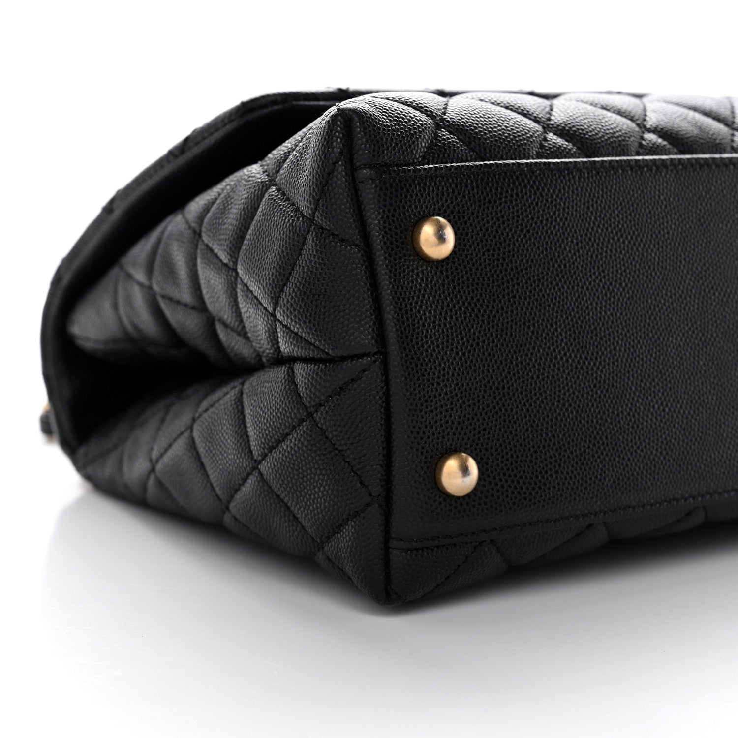 Chanel Caviar Lizard Quilted Small Coco Handle Flap Black 9 of 10