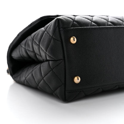 Chanel Caviar Lizard Quilted Small Coco Handle Flap Black 9 of 10