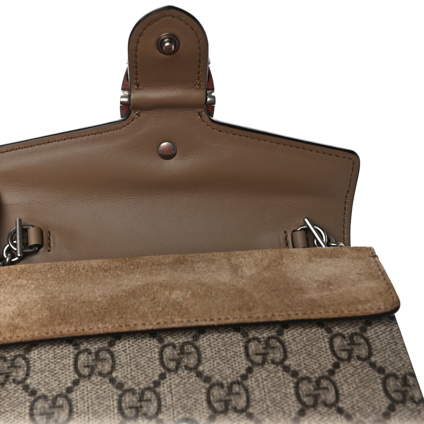 GG Supreme Monogram Super Mini Dionysus Shoulder Bag Taupe