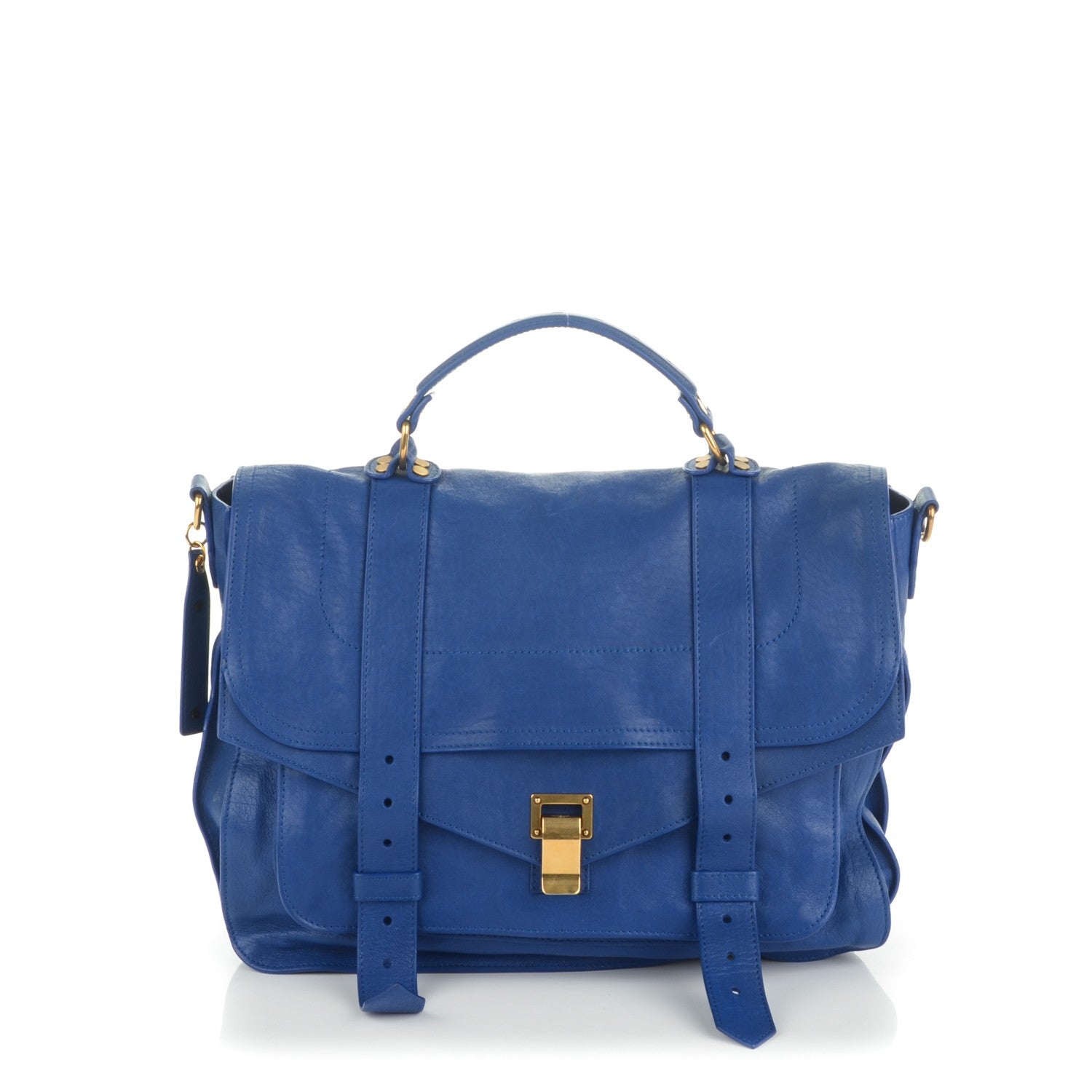 Proenza Schouler Lambskin Large PS1 Satchel Royal Blue 1 of 7