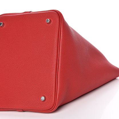 Hermes Taurillon Maurice Picotin Lock 22 MM Rouge Piment 9 of 10