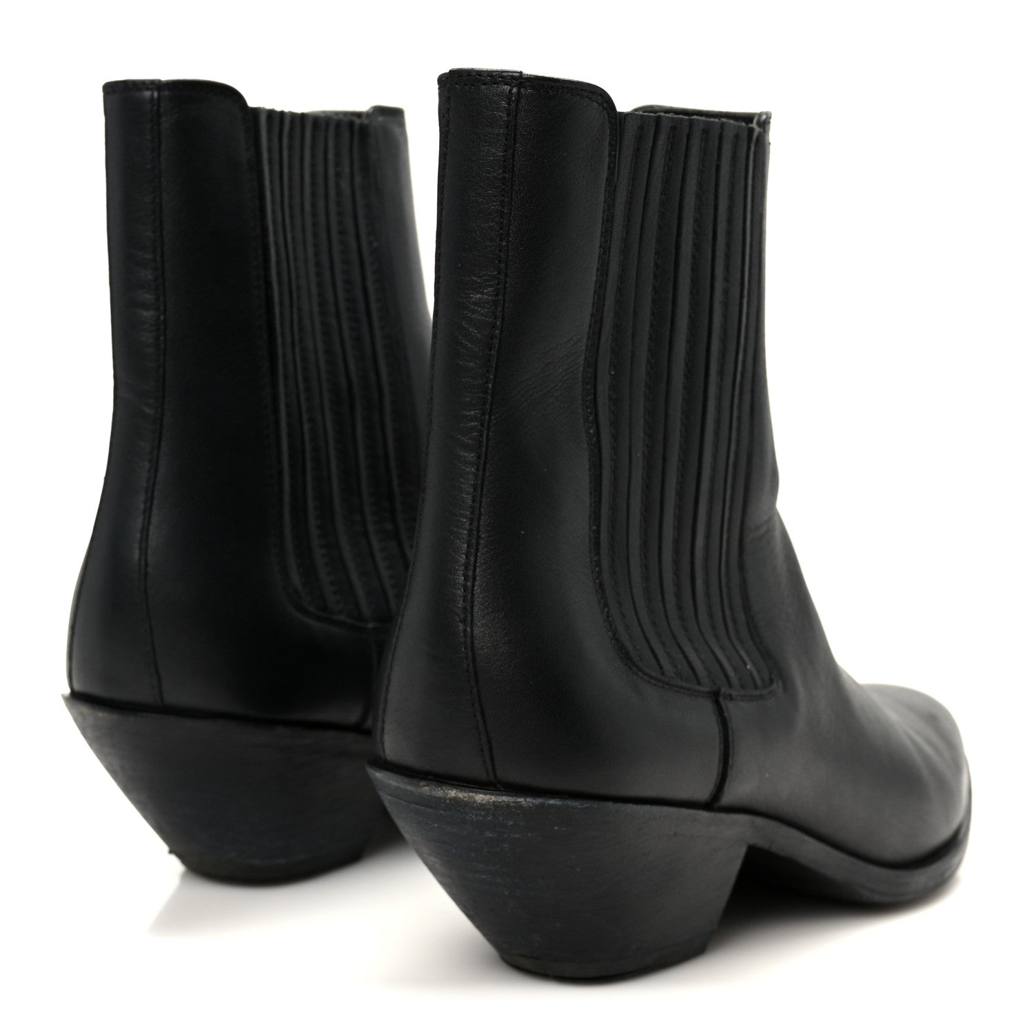 Saint Laurent Calfskin Brit Souple Ankle Boots 38 Black 5 of 9