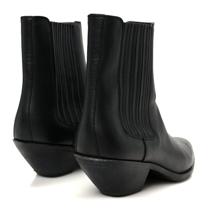 Saint Laurent Calfskin Brit Souple Ankle Boots 38 Black 5 of 9