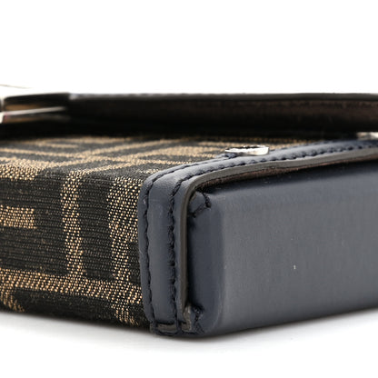 Fendi Recycled Fabric Jacquard Vitello King FF 1974 Baguette Soft Trunk Phone Pouch Tobacco Moro Notte 8 of 12