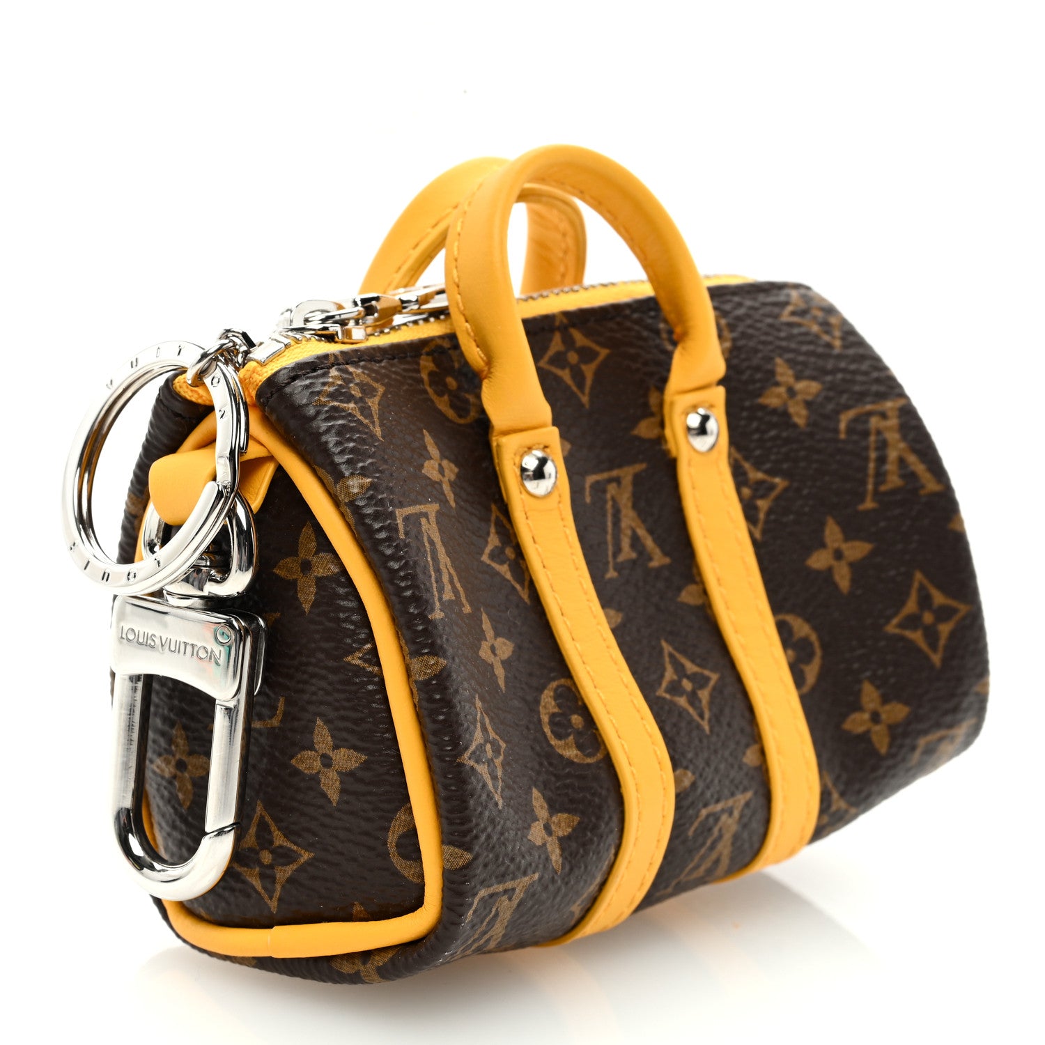 Louis Vuitton Monogram LV Colormania Mini Keepall Pouch Bag Charm Yellow 3 of 6