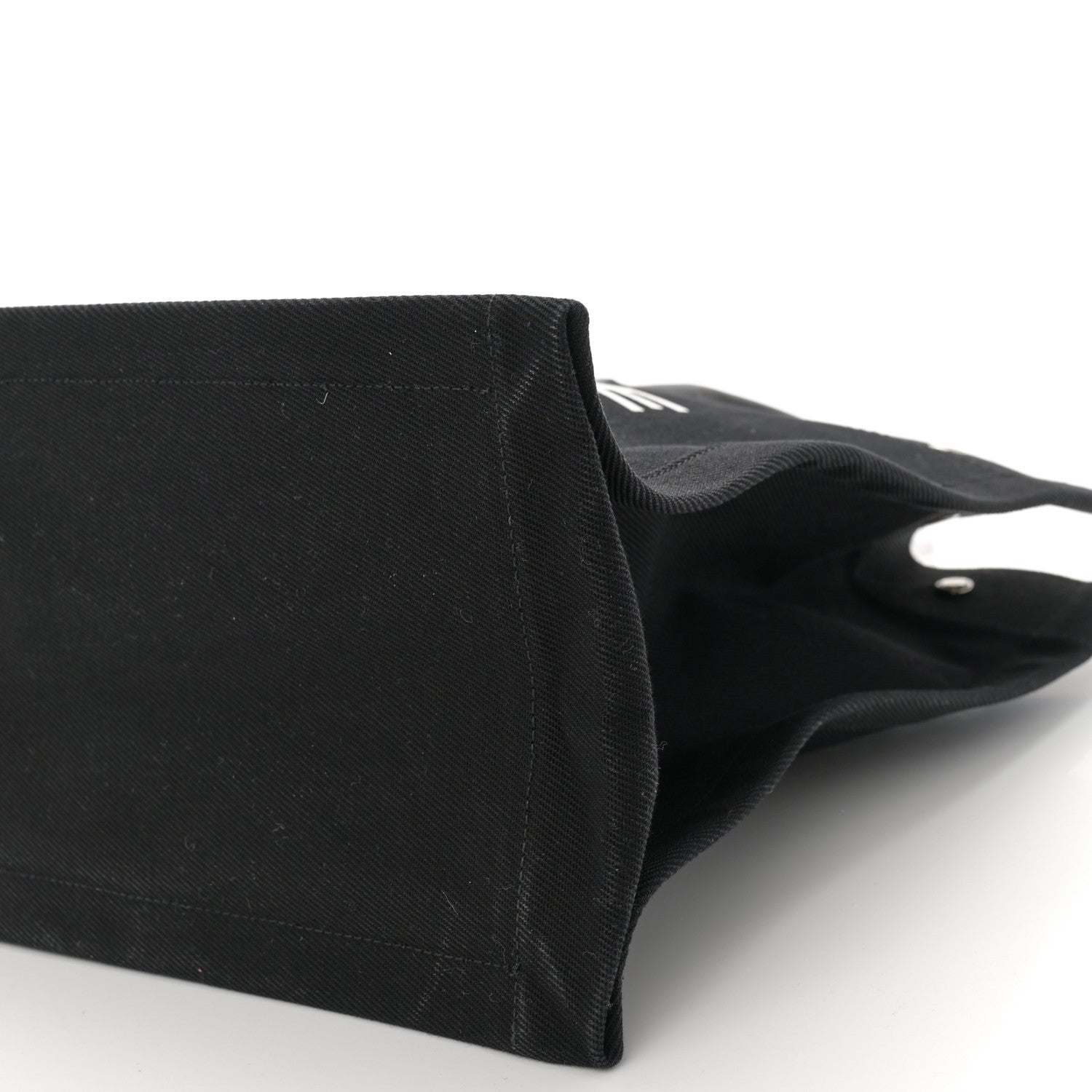 Saint Laurent Linen Calfskin Rive Gauche Tote Black 10 of 11