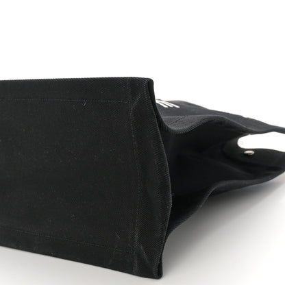 Saint Laurent Linen Calfskin Rive Gauche Tote Black 10 of 11