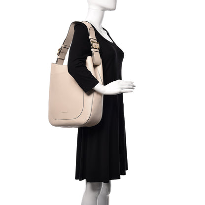 Burberry Grainy Calfskin Small Elmstone Hobo Limestone 2 of 10