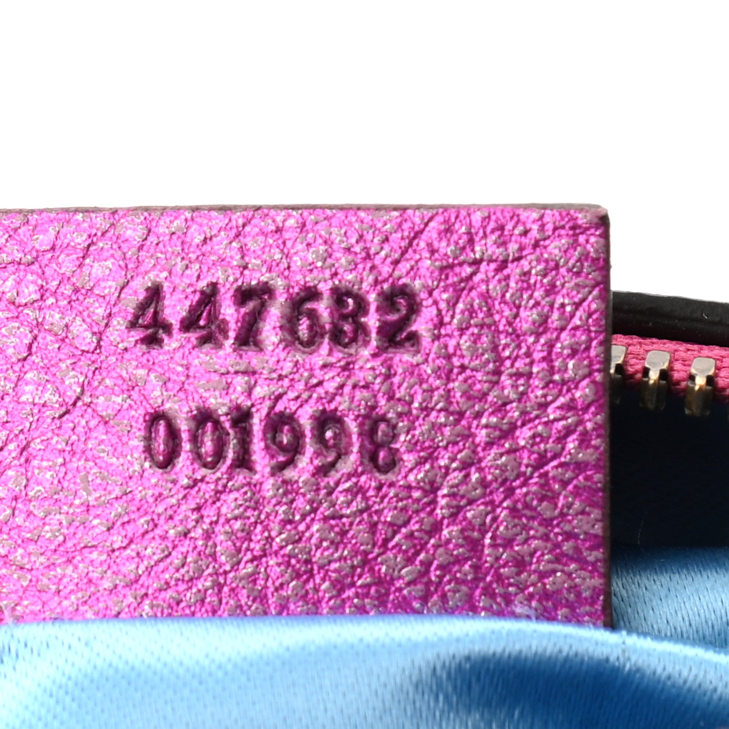 Gucci Laminated Nappa Matelasse Small GG Marmont Chain Shoulder Bag Fuxia Rosso Rosa 7 of 10