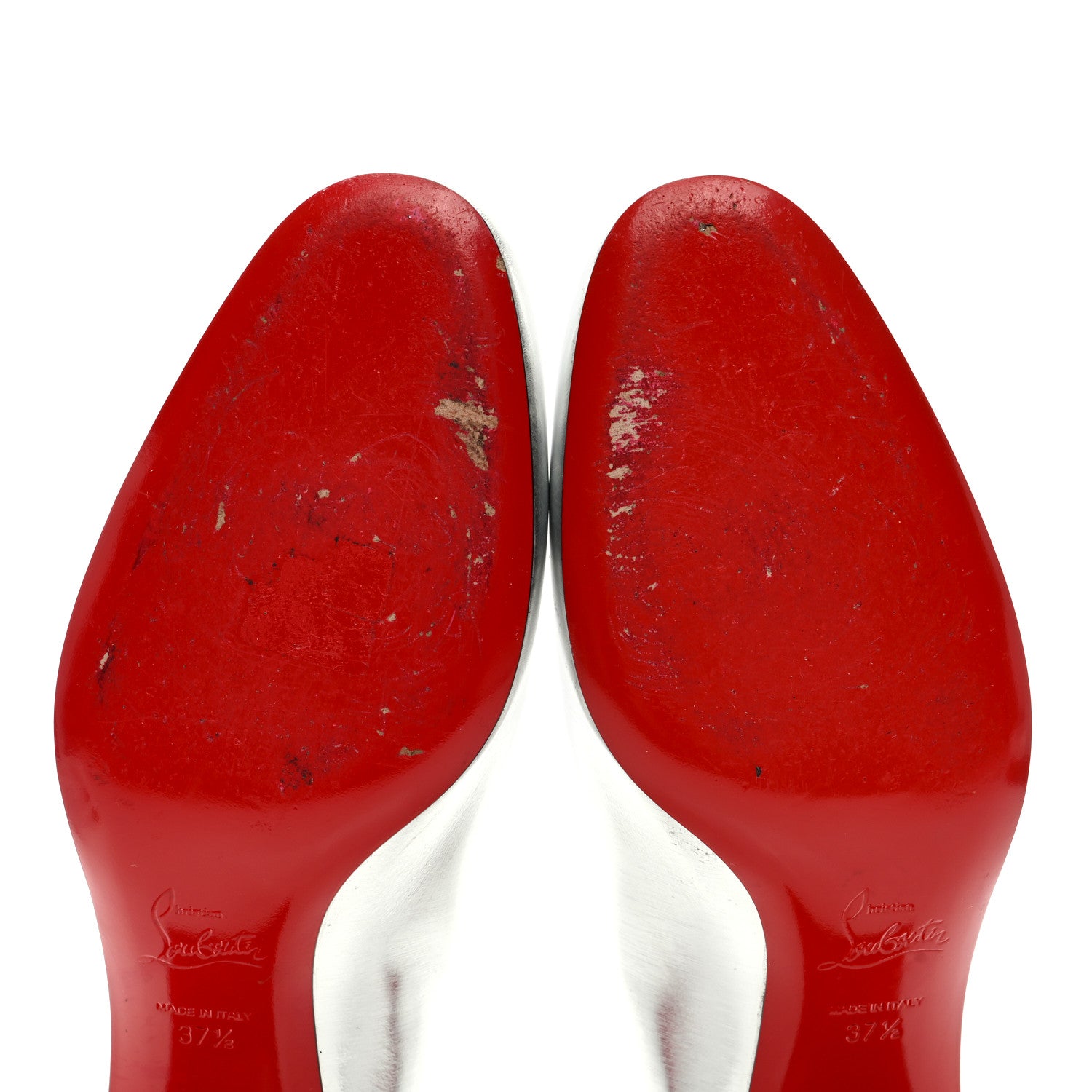 Christian Louboutin Metallic Calfskin Miss Sab 55 Pumps 37.5 Silver 6 of 8