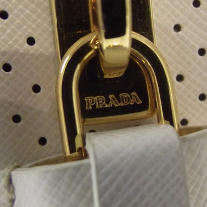 Prada Saffiano Perforated Bauletto White 8 of 14