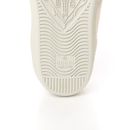 Gucci Calfskin Stripe Womens New Ace Sneakers 39.5 New Mystic White Ecru Red Flame 6 of 9