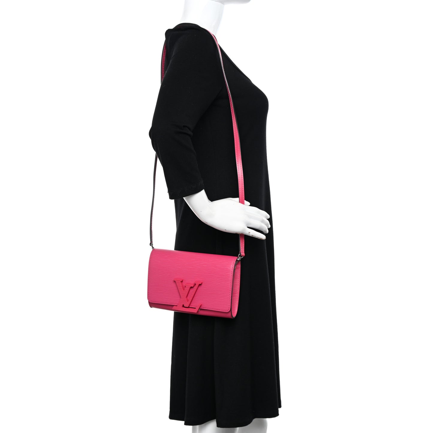 Epi Louise Strap PM Hot Pink