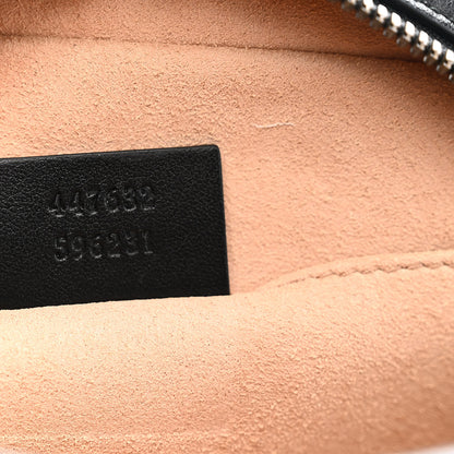 Gucci Calfskin Matelasse Small GG Marmont Chain Shoulder Bag Black 7 of 11