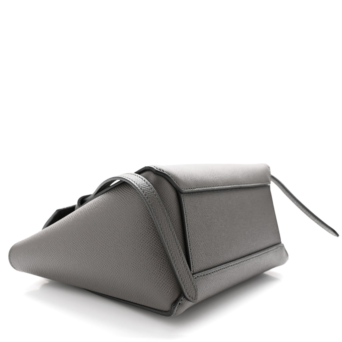 Grained Calfskin Nano Belt Bag Grey