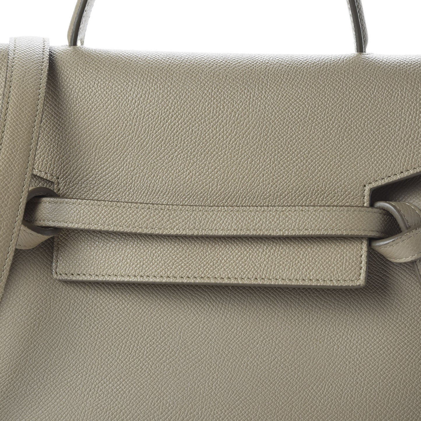 Grained Calfskin Micro Belt Bag Light Taupe