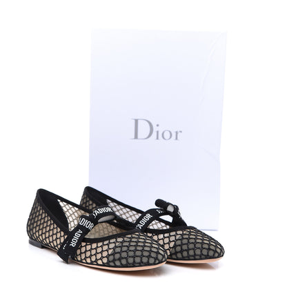 Christian Dior Resille Ribbon Miss J'Adior Ballet Flat 37.5 Black 8 of 8