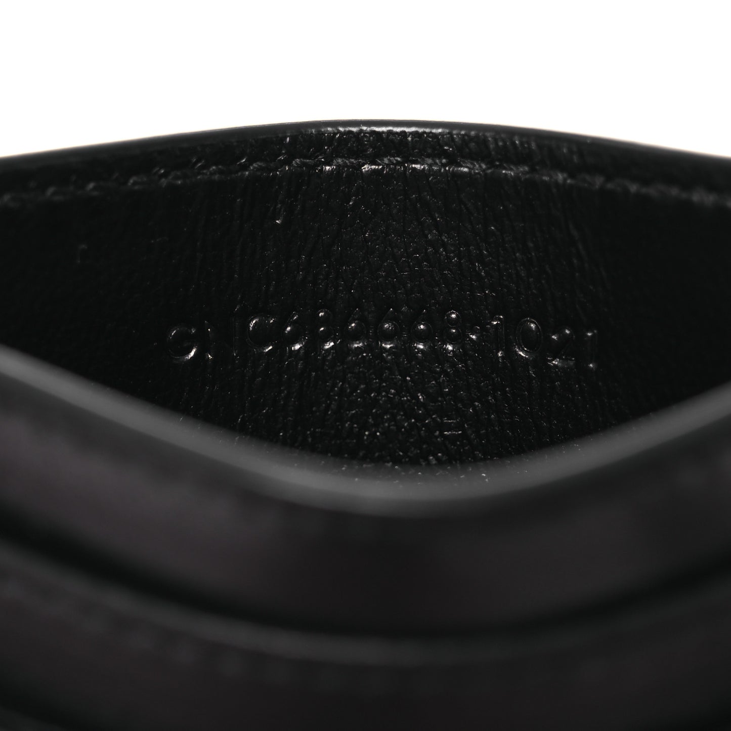 Lambskin Quilted Gaby Credit Card Case Black