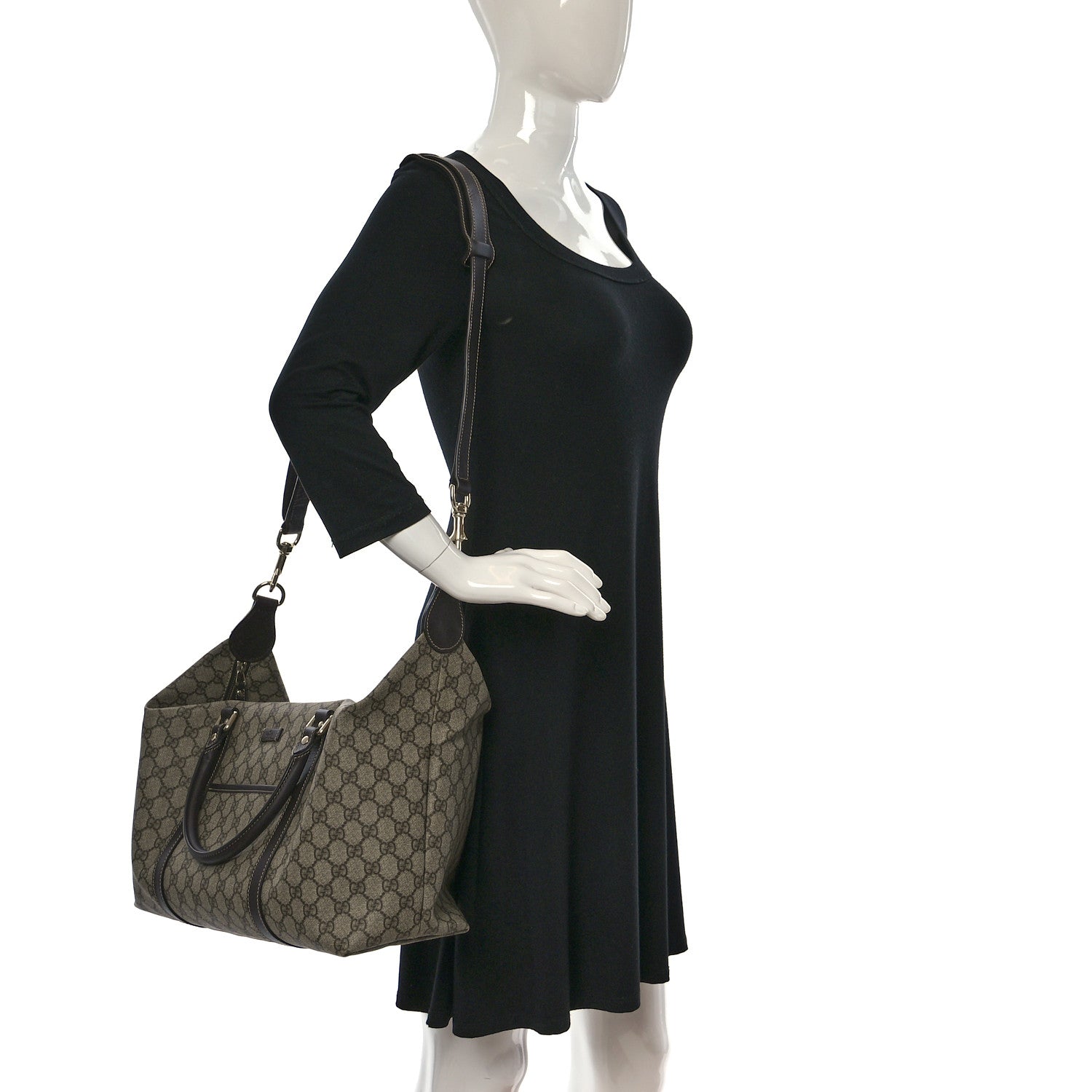 Gucci GG Plus Monogram Boston Carry On Duffle Bag Brown 2 of 13