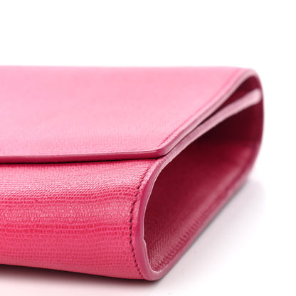 Saint Laurent Calfskin Classic Y Ligne Clutch Fuchsia 9 of 9