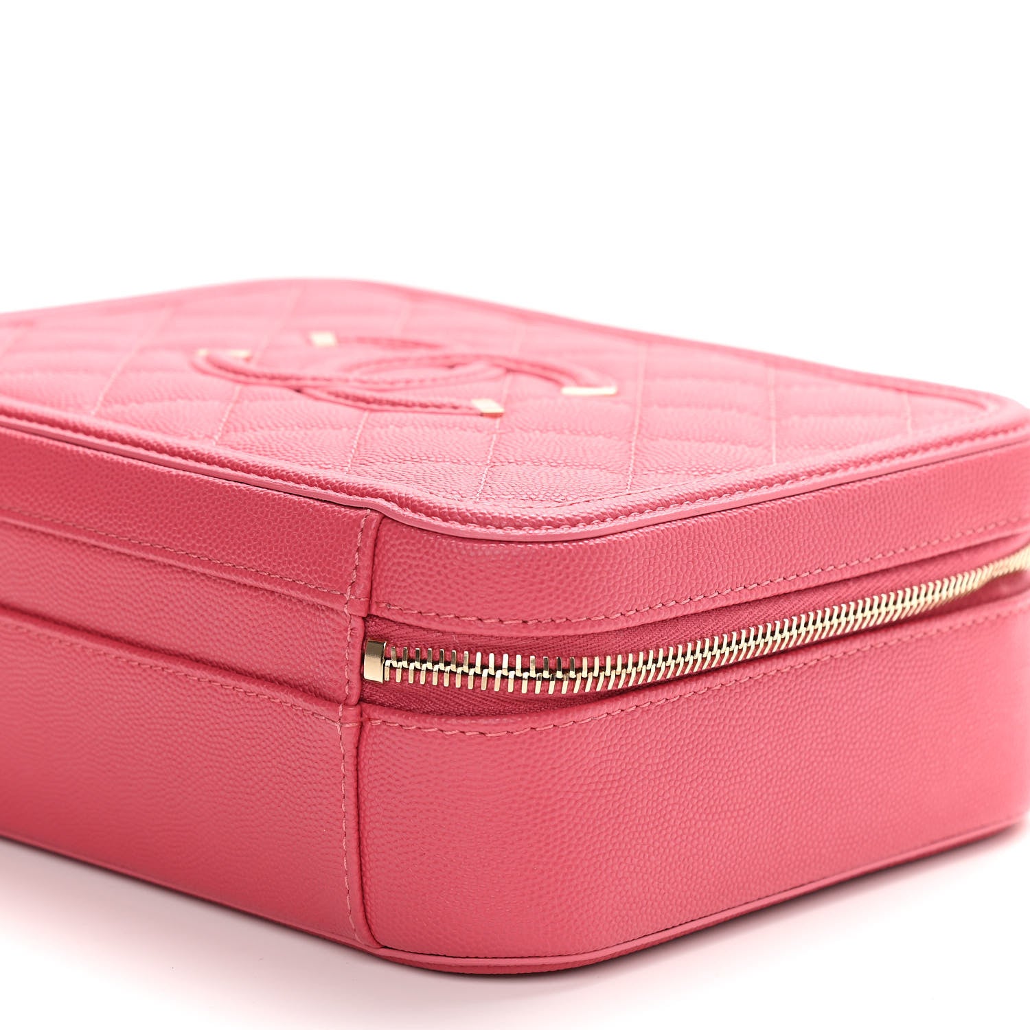 Chanel Caviar Quilted Medium CC Filigree Vanity Case Pink 9 of 10