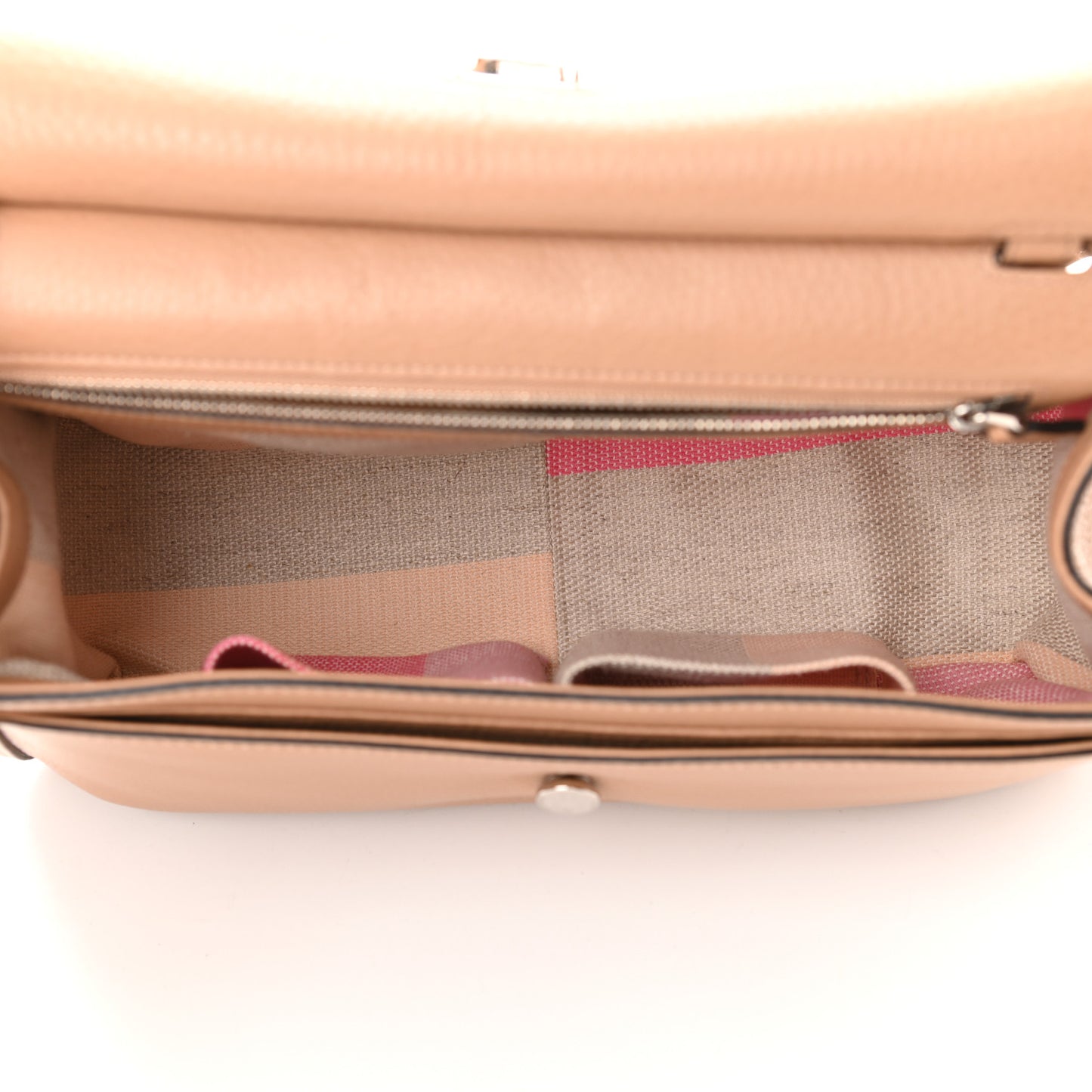 Cellarius Calfskin Medium Bamboo Daily Flap Shoulder Bag Camelia