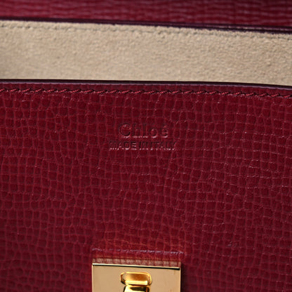 Chloe Grained Calfskin Lambskin Mini Bi-Color Drew Shoulder Bag Fuchsia Plum Purple 5 of 10