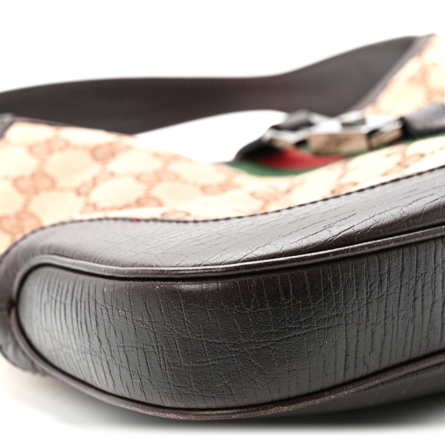 Gucci Monogram Web Jackie O Hobo Dark Brown 9 of 10