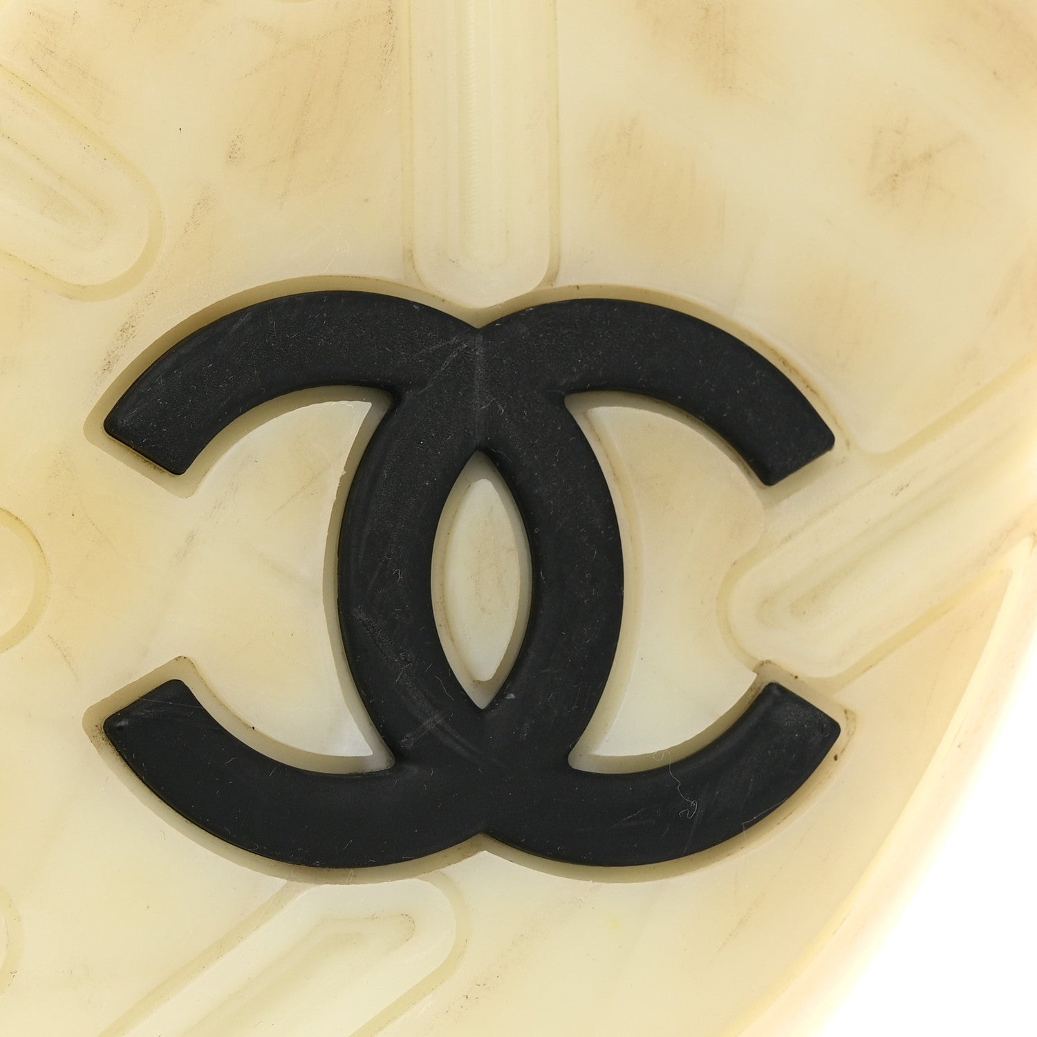 Chanel Nylon Suede Calfskin Printed Sneakers 38 White Black 6 of 14