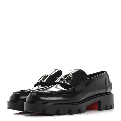 Christian Louboutin Abrasivato Womens CL Moc Lug Flat Loafers 38.5 Black 4 of 14