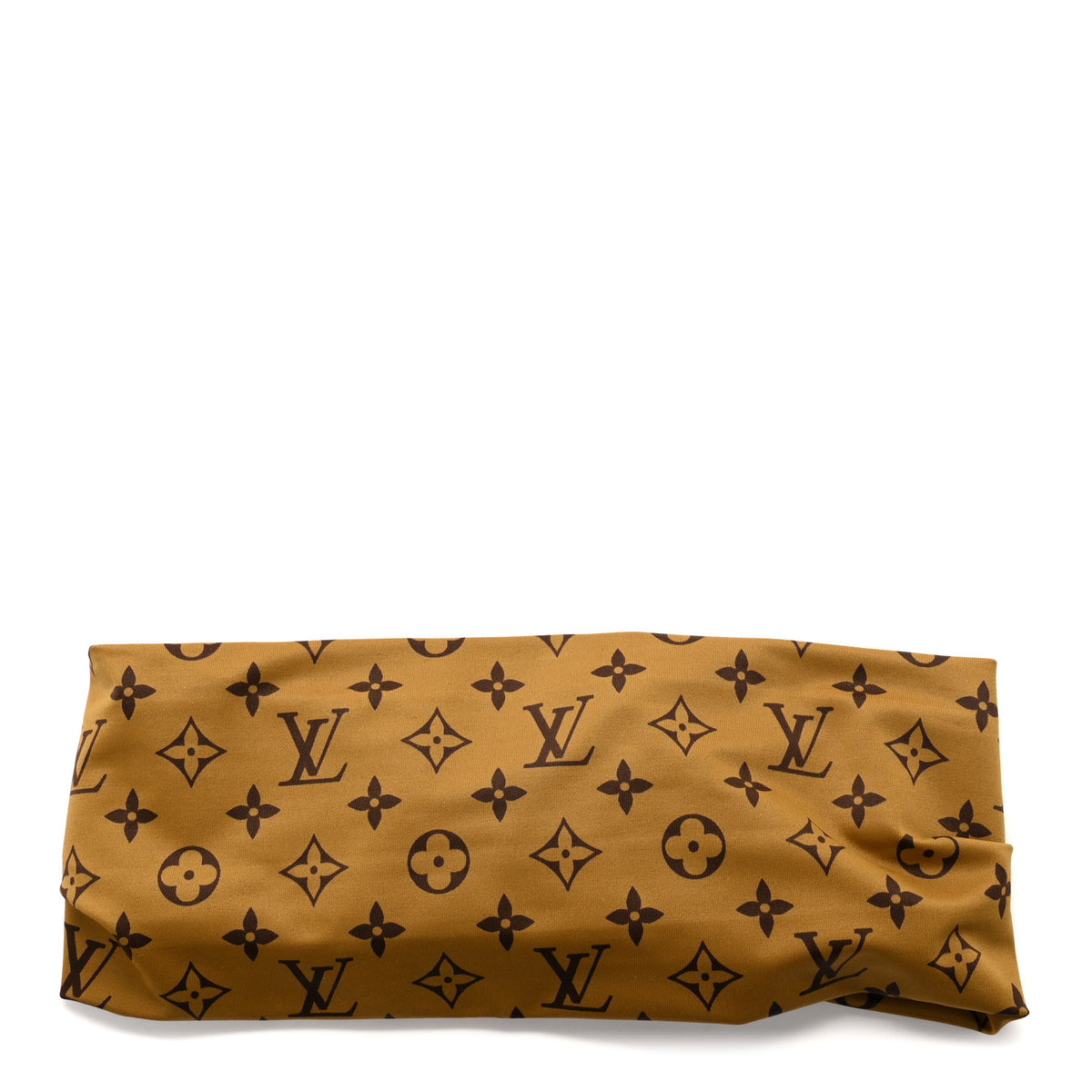 Silk Monogram Headband Brown