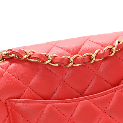 Chanel Lambskin Quilted Mini Rectangular Flap Red 17 of 17