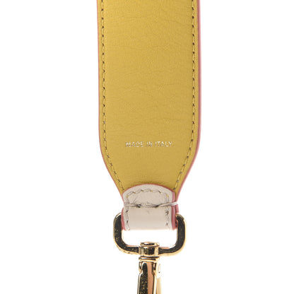 Fendi Vitello Dolce Tri-Color Buttoned Strap You Camelia Blue Sunflower 4 of 5