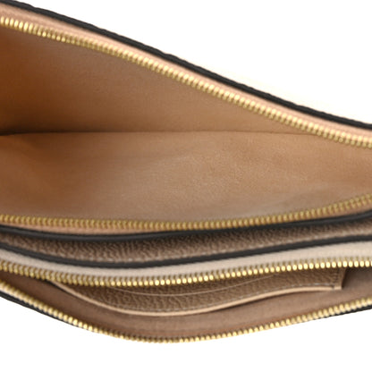 Louis Vuitton Empreinte Double Zip Pochette Beige Rose Creme 7 of 10