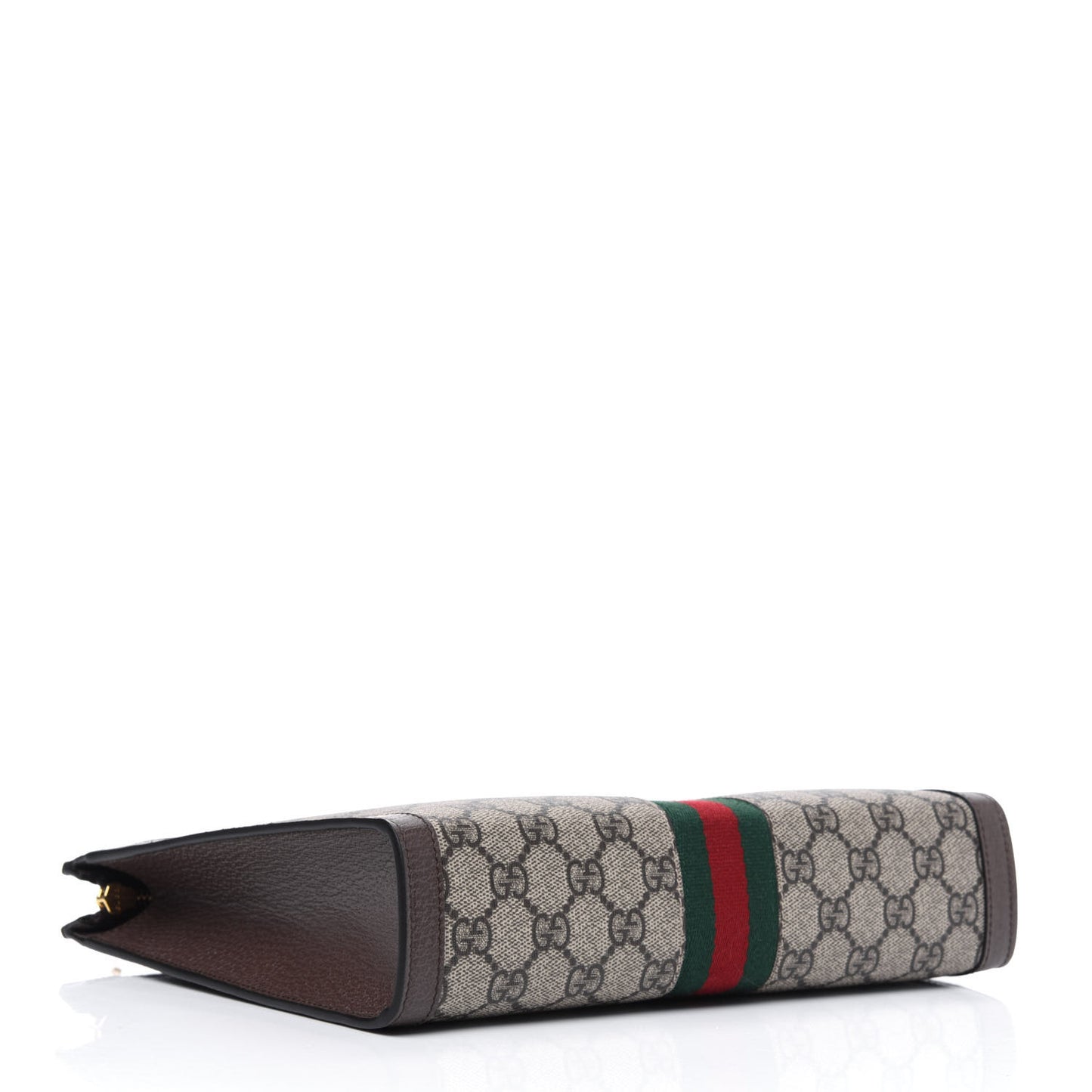 GG Supreme Monogram Web Ophidia Pouch Brown